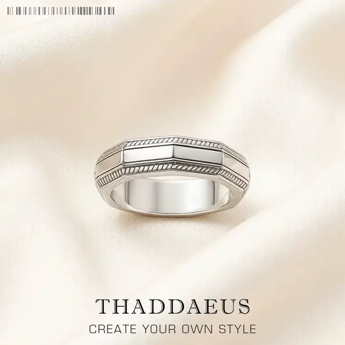 Bague à bande angulaire en forme de neuf coins, bijoux fins ethniques pour femmes et hommes, cadeau 