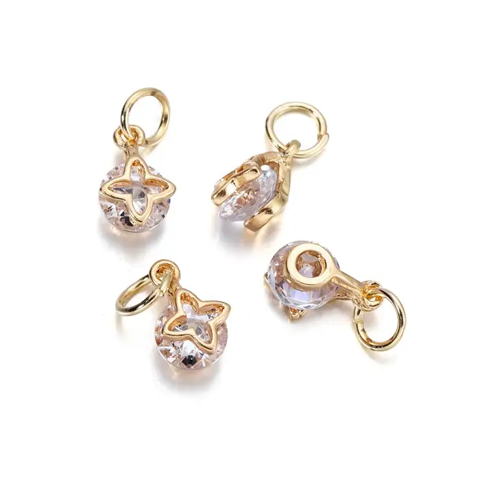 10 pièces/lot alliage or argent couleur strass coeurs breloques pour boucles d'oreilles colliers bri