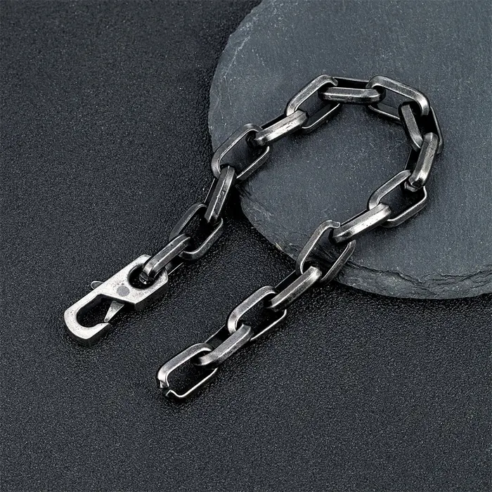 Bracelet en acier inoxydable Simple Cuba O-chaîne avec design punk pour homme et femme, idéal pour les occasions spéciales et le quotidien
