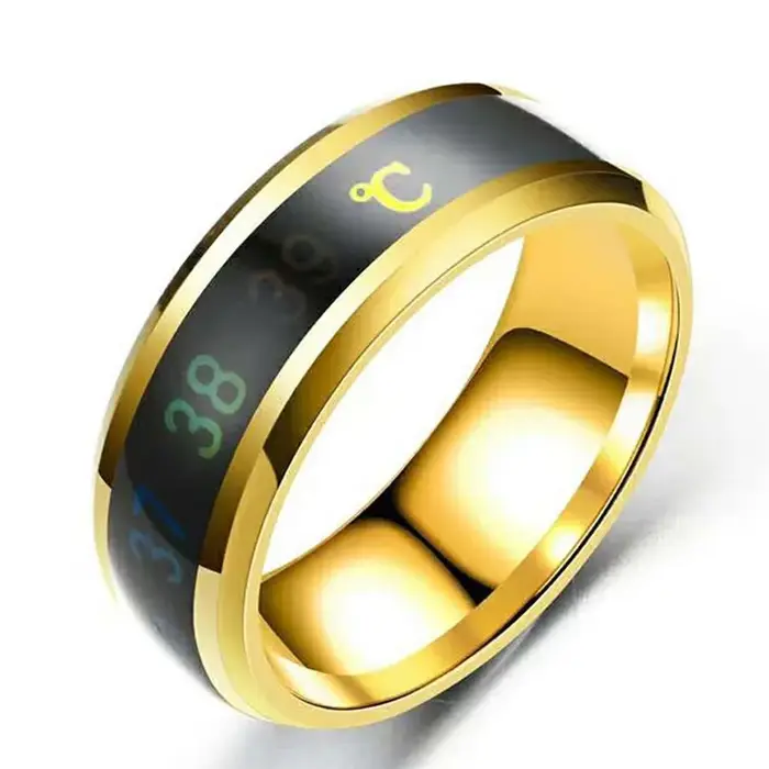 Anneau d'affichage Intelligent et chaud en acier inoxydable, bijoux créatifs pour Couple, changement