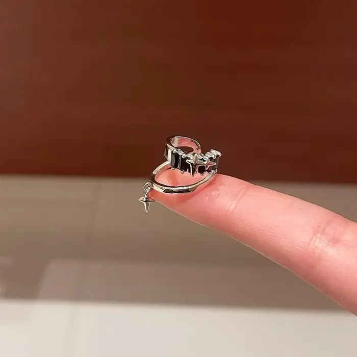 Boucles d'oreilles Hip-Hop en forme d'étoile à épines superposées, sans perçage, pour femmes, hommes