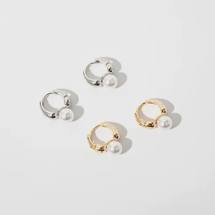 Boucles d'oreilles créoles Anenjery en zircone cubique style géométrique pour femmes occasions spéciales