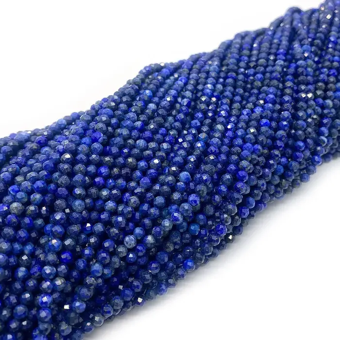 Perles Rondes en Pierre Naturelle de Lapis Lazuli