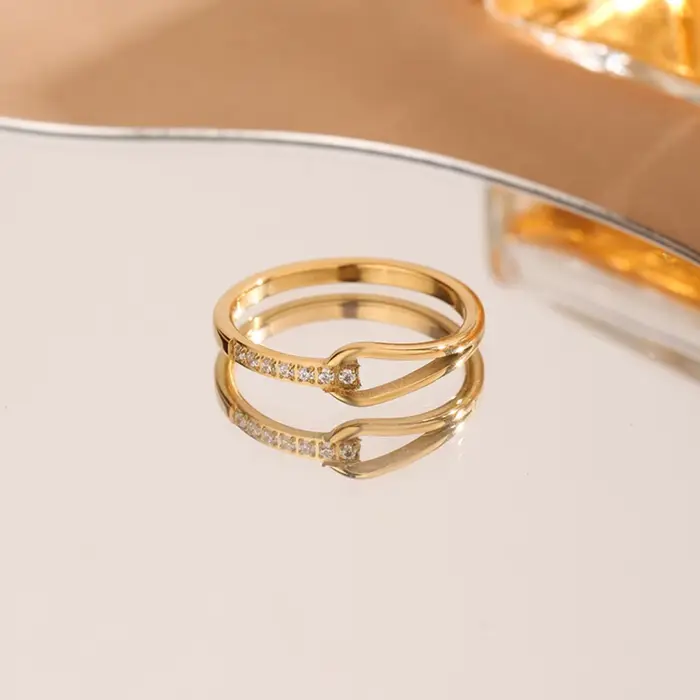 Bagues en Zircon en acier inoxydable