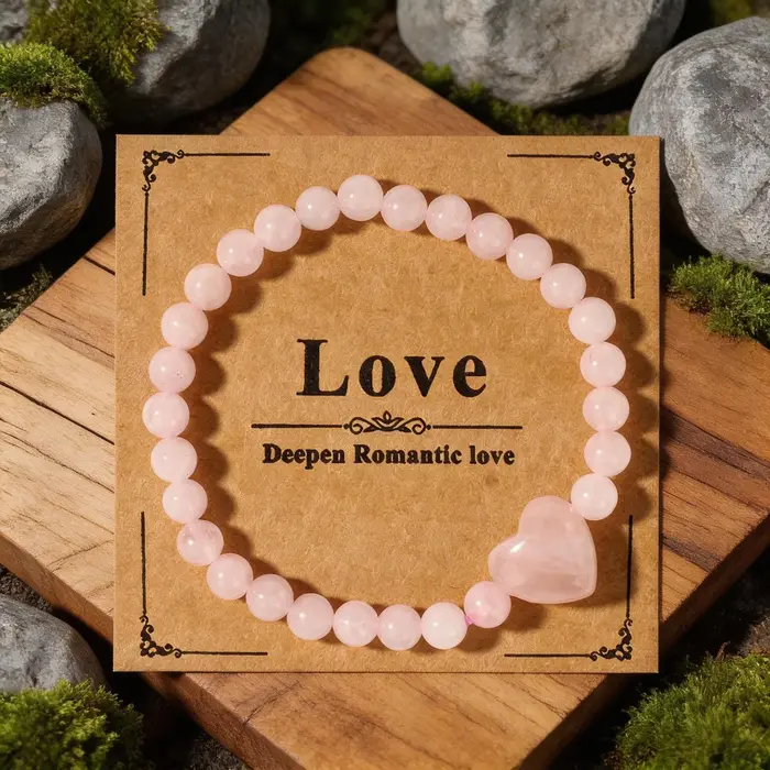 Bracelets en quartz rose pour femmes