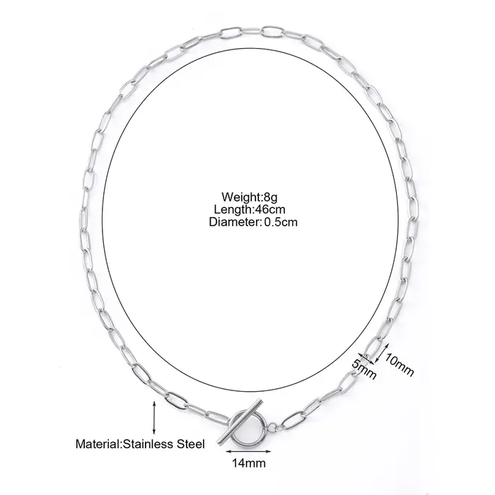 Bijoux en acier inoxydable ras du cou collier pour femme collier en acier inoxydable bijoux à la mod