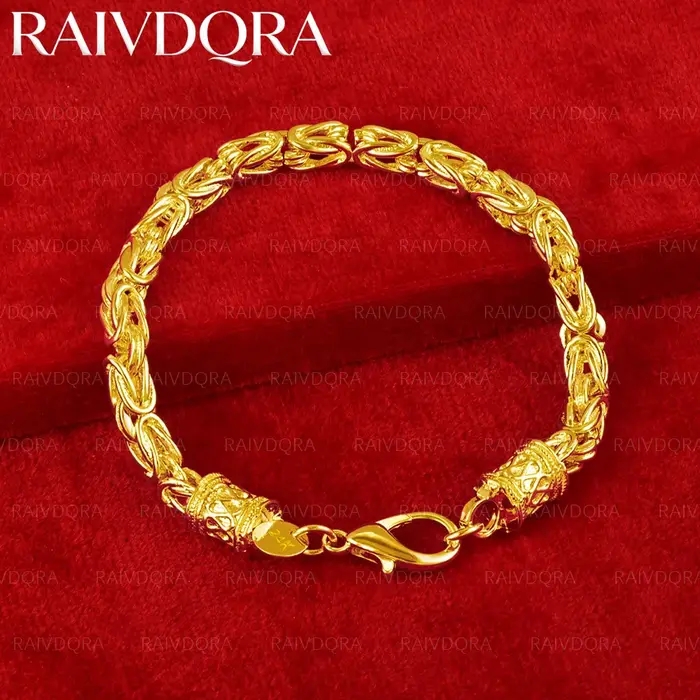 Bracelets chaîne plaqués or 18 carats pour femmes, bijoux fins tendance, cadeaux d'anniversaire, bij