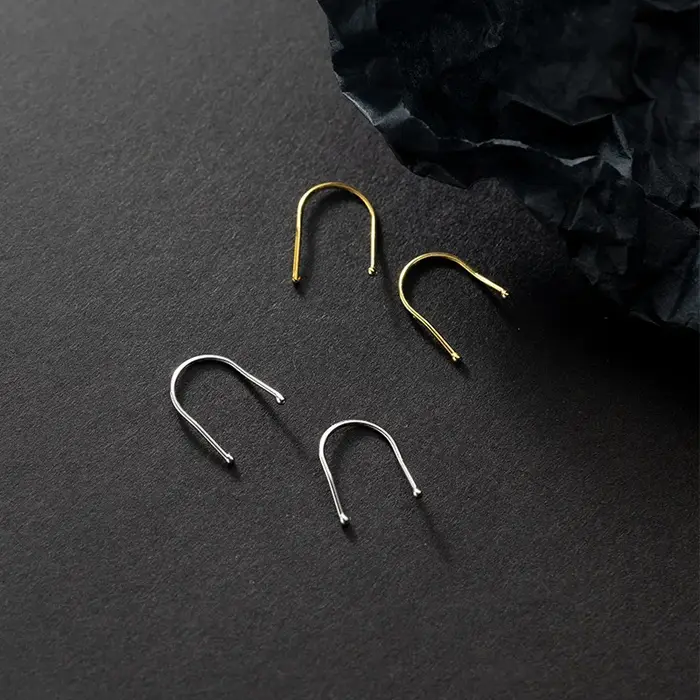 Boucles d'oreilles en argent sterling 925 La Monada pour femmes, design géométrique moderne, bijoux élégants pour diverses occasions
