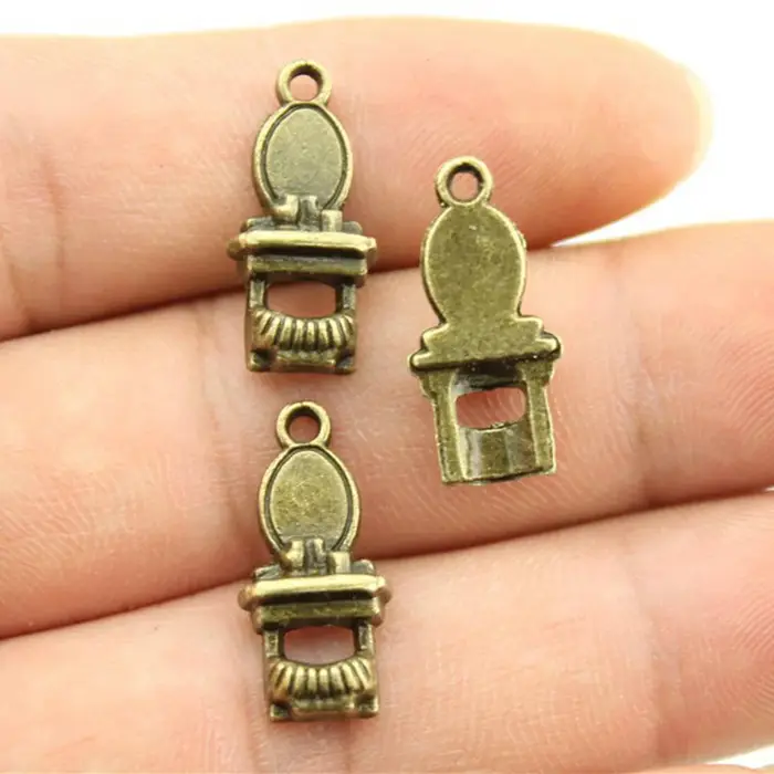 WYSIWYG-Breloques de Commode de 20x9mm, 2 Couleurs, Pendentif pour Bricolage, Bijoux de Direction, F