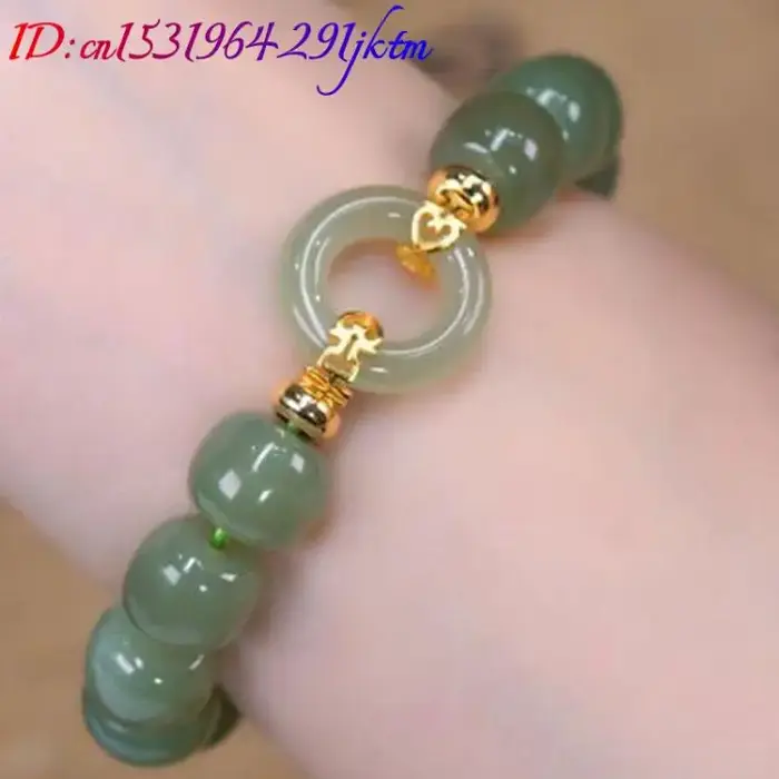 Bracelet en Jade naturel vert