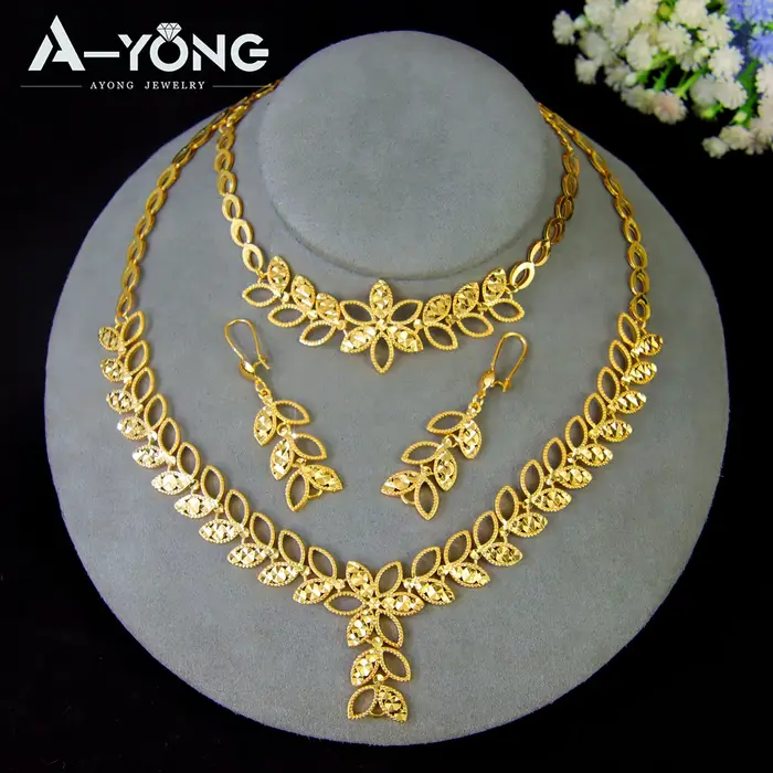 Parure de bijoux de mariage de luxe de Dubaï