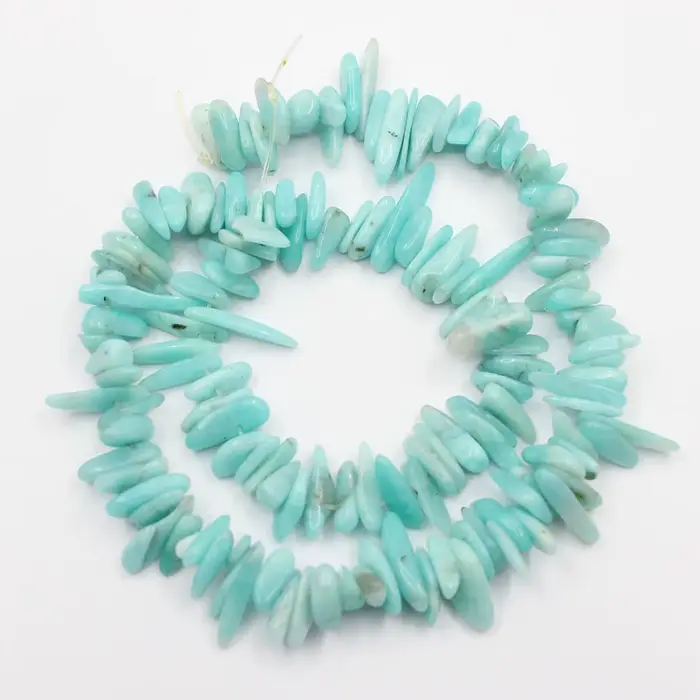 APDGG – perles en Amazonite péruvienne naturelle, libres de forme, 15.5 pouces, pour fabrication de 
