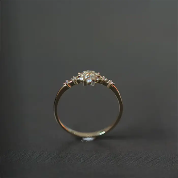 Bague flocon de neige en Zircon brillant pour femmes