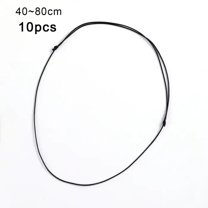Collier ras du cou réglable en cuir véritable noir, 1/1, 5/2mm, cordon coulissant avec nœud pour la 