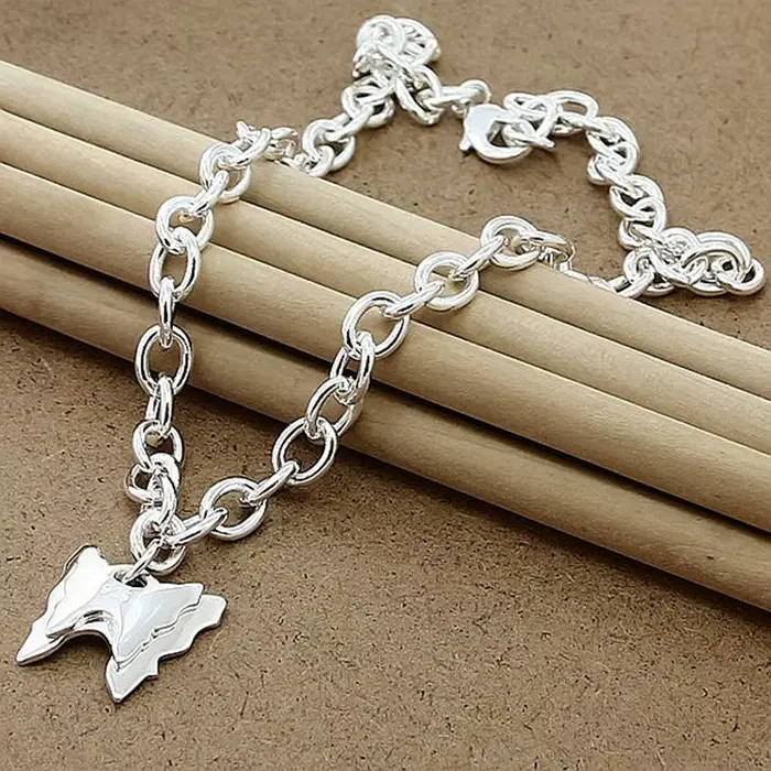 Collier Chaîne Papillon en Argent Sterling 925 Bijou Mode Féminin pour Occasions Spéciales Cadeau Anniversaire Grâce et Fantaisie