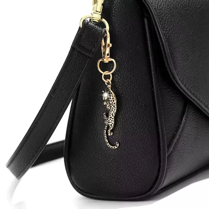 Pendentif panthère porte-clés en métal d'alliage de zinc pour femmes et hommes cadeau occasionnel élégant pour Noël