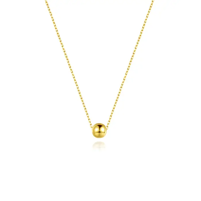 ANDYWEN – collier ras du cou en argent Sterling 925, perles unies en or, longue chaîne, petit défini