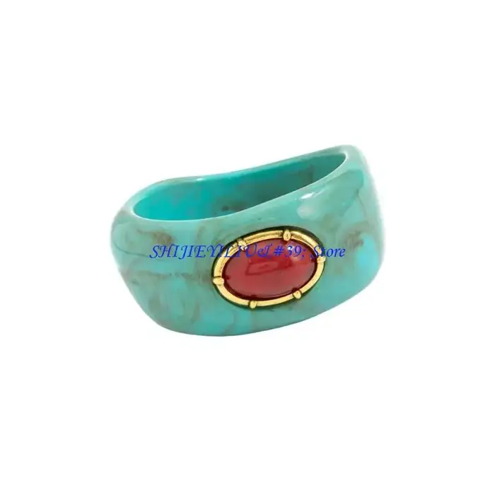 E21F – Bracelet moderne en résine incurvée irrégulière