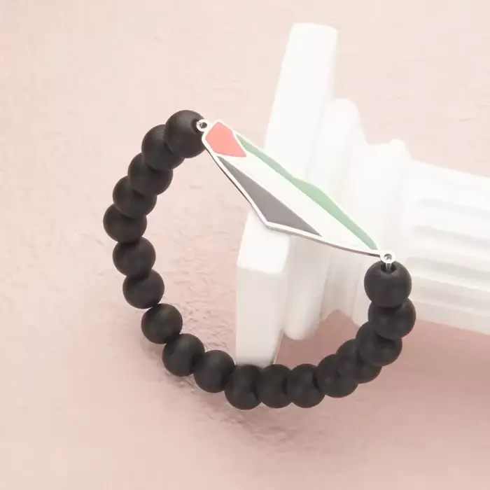 Bracelet perlé Palestine pour homme