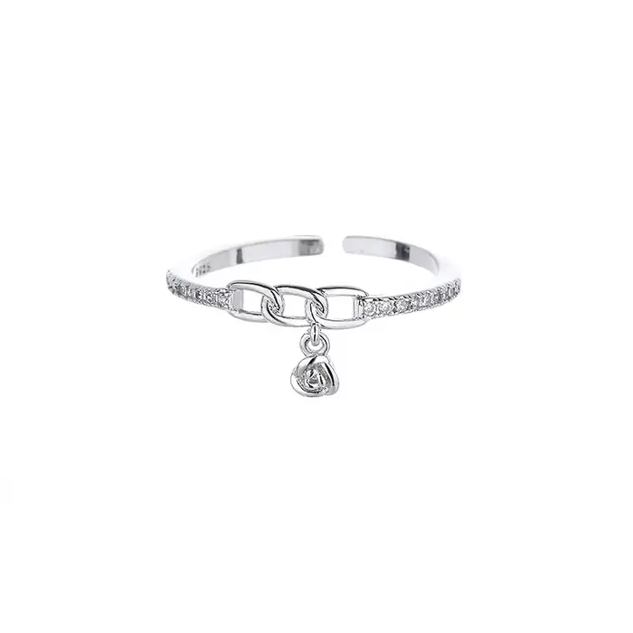JORose Flowers Pendentif Rings for Women, Personality Zwords, Opening Ring, Romance Jewelry, New Fas