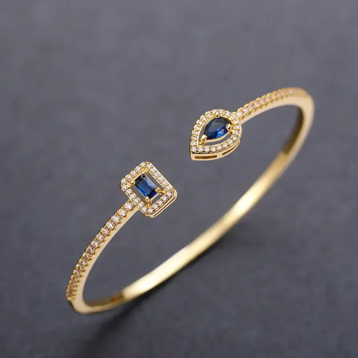 Huitan – Bracelet manchette de luxe pour femmes