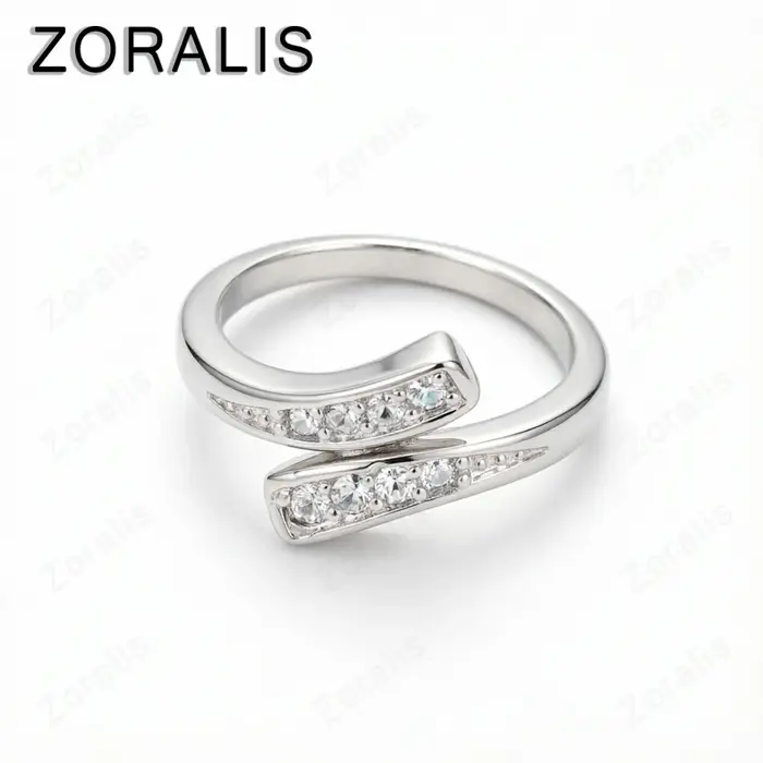 Bague de luxe en or 18 carats avec zircon pour femmes, taille réglable, bijoux de mode pour fête et 