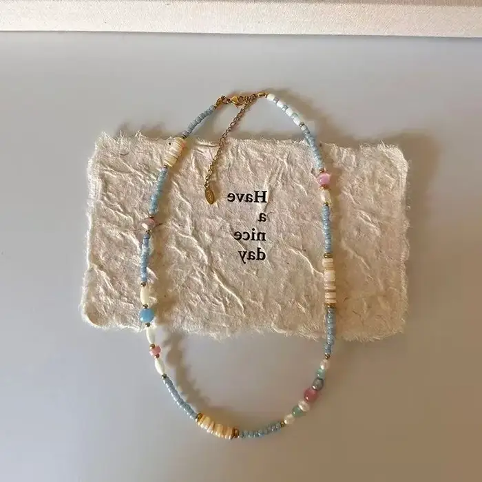 Collier de perles d'eau douce pour femmes, chaîne, élégant, fait à la main, bijoux cadeau