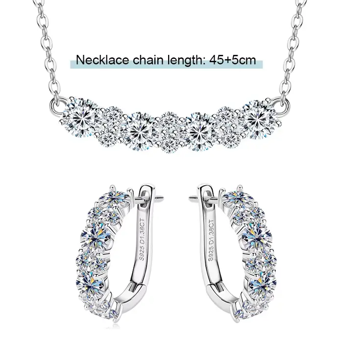 OXTAO avec ensembles de bijoux certifiés, vente en gros, colliers et boucles d'oreilles en diamant M