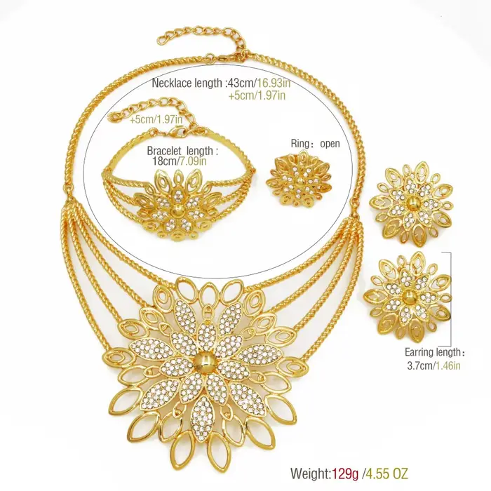 YTJX – ensemble de bijoux de mariage africains de luxe