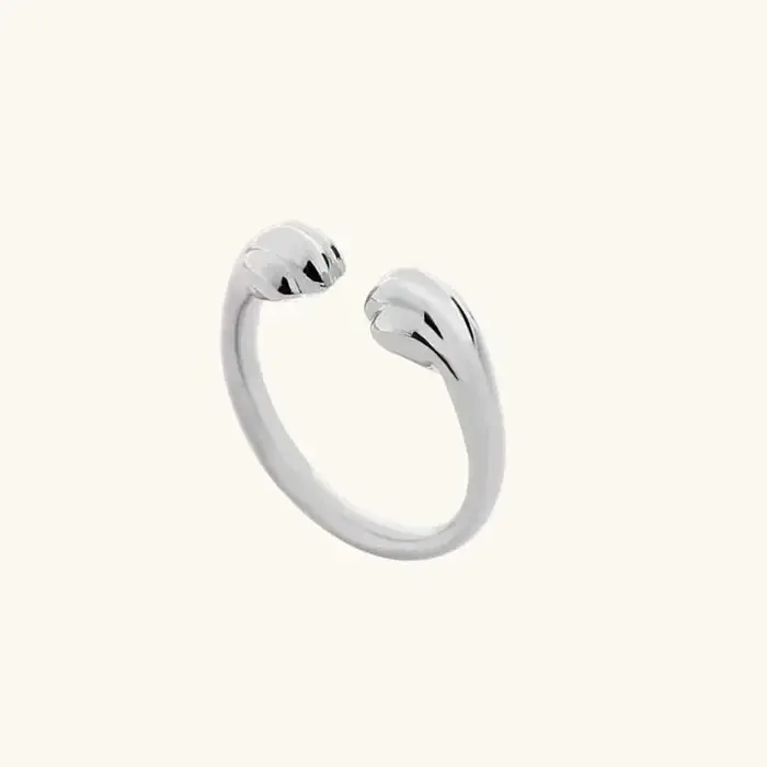 Bague imprimée patte de chat pour femme, conception de style simple, bijoux mignons, empreinte de ch