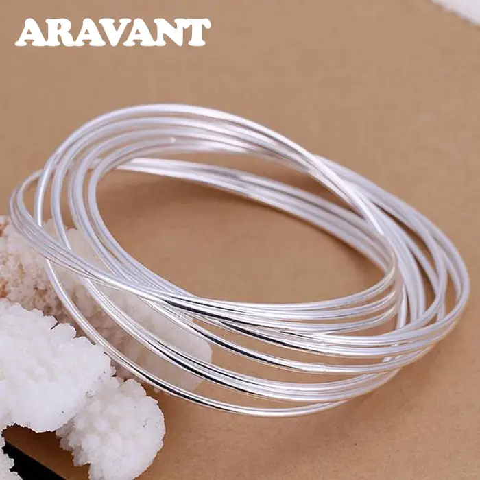 Bracelet Triple Anneau en argent sterling 925 pour femmes occassions spéciales mariage anniversaire rencontres elegance chic