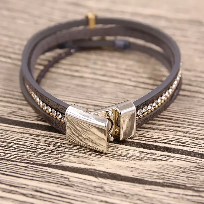 STRATHSPEY – bracelet en cuir strass pour femme
