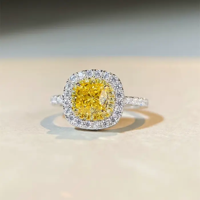 Bague en or blanc massif 18 carats AU750