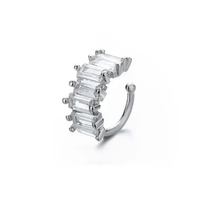 A Girl – boucles d'oreilles carrées irrégulières en Zircon pour femmes, 1 pièce, manchette d'oreille