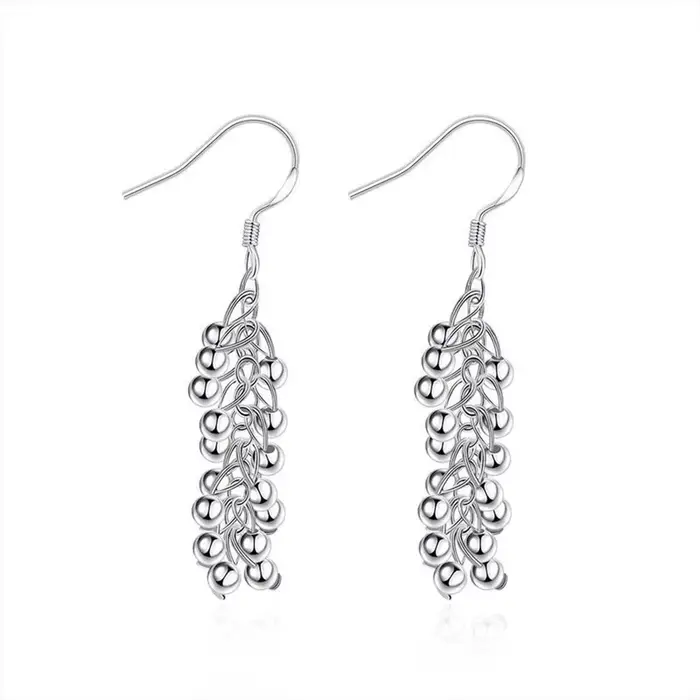 Boucles d'oreilles pendantes en argent regardé 925 pour femmes