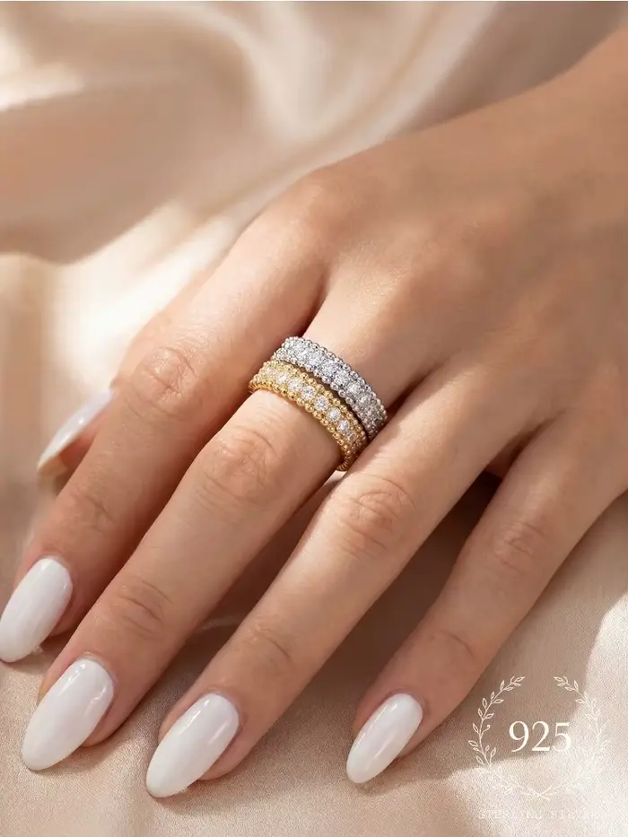 Bague en argent Sterling 925 pour femmes, classique, magnifique, Simple, ronde, en Zircon, pour fiançailles, mariage, luxe, haute qualité, bijoux fins