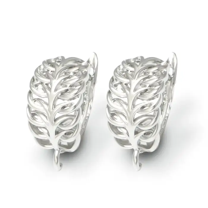 1 paire de crochets de boucles d'oreilles en laiton plaqué or 18 carats, creux, anti-décoloration, a
