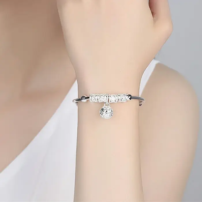 Bracelet cloche en argent Sterling 925 pour femmes