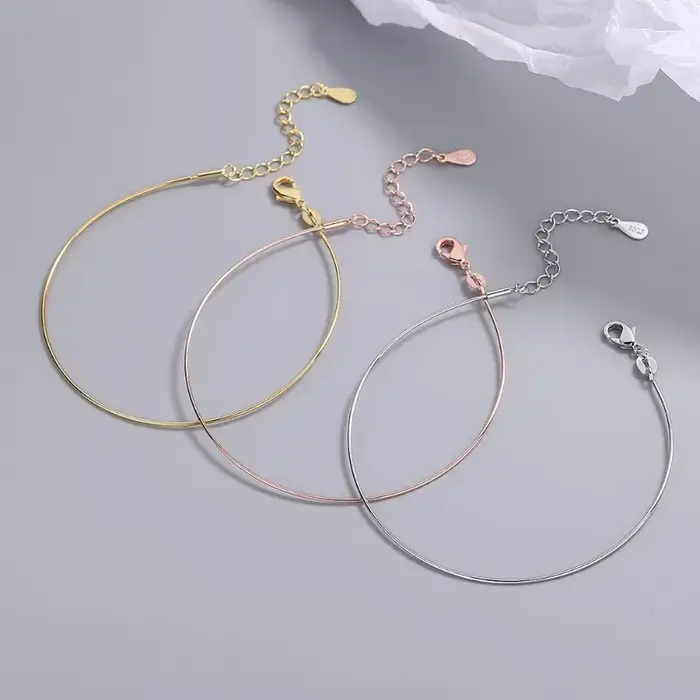 Bracelet réglable en perles faites à la main de couleur argentée, style rétro, pour femmes, bijoux tendance, accessoires minimalistes, vente en gros