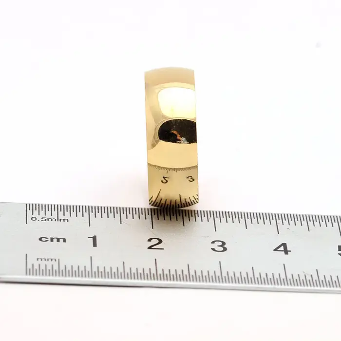 Bague personnalisée avec lettre brillante en acier inoxydable plaqué or pour mariage et occasions spéciales