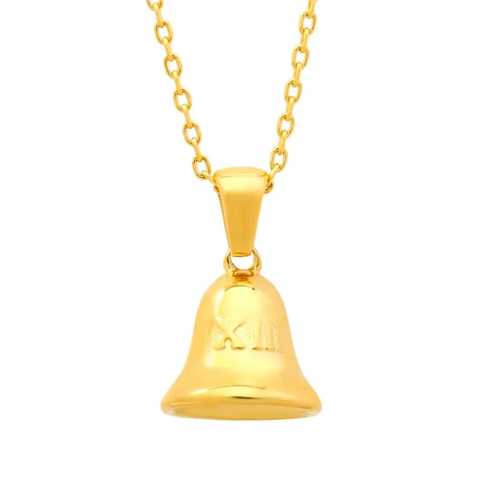 JINHUI-Collier Cloche XIII pour Femme, Acier Inoxydable, Métal Étanche, Horloge, Charme, JoChoker, B