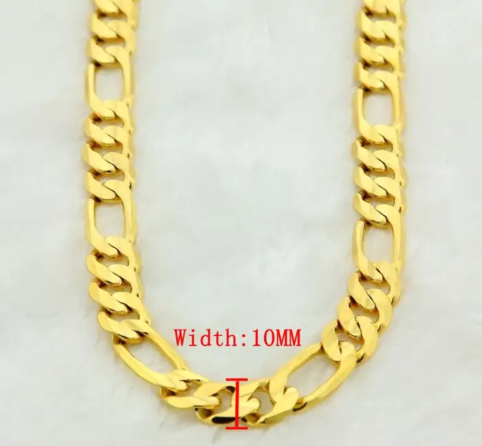 Collier chaîne pour hommes couleur or pur