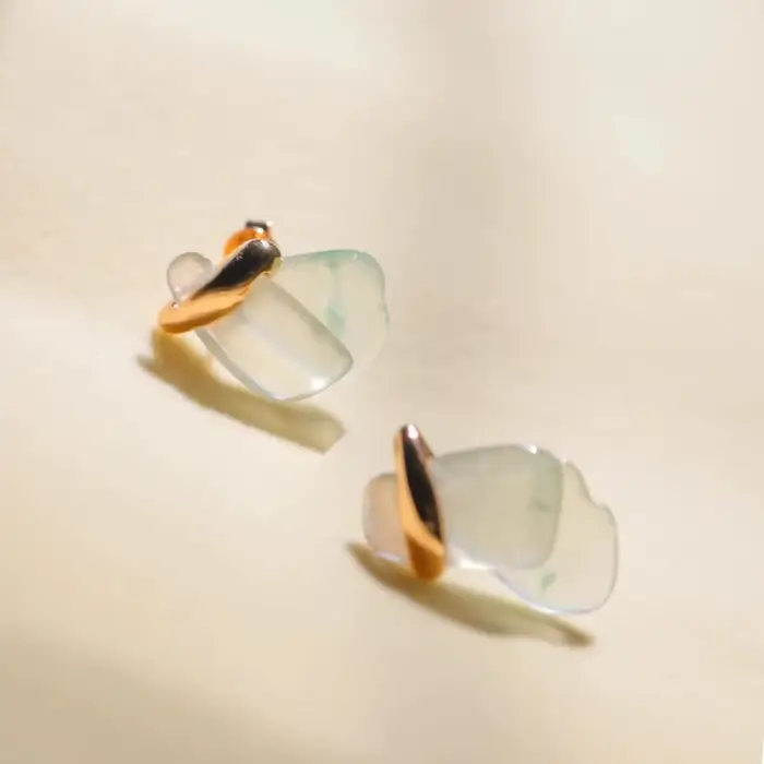 Boucles d'oreilles en Jade Hetian naturel pour femmes