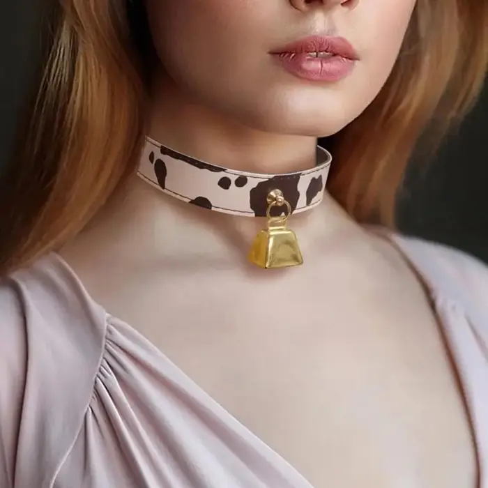 Collier ras du cou en cuir imprimé animal de compagnie pour femmes style moderne occassions spéciales et quotidiennes