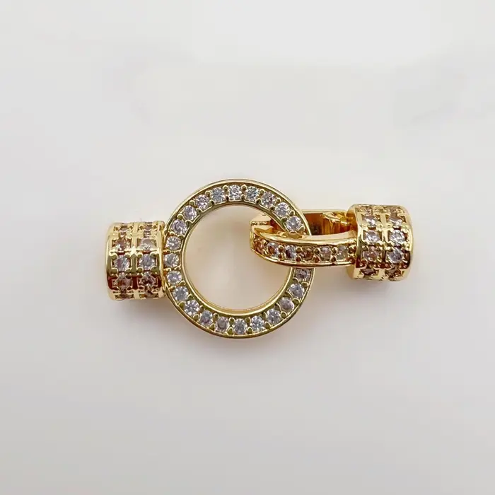 Collier rond plaqué or 18 carats, multifonctionnel fait à la main, boucle de connexion, accessoires,