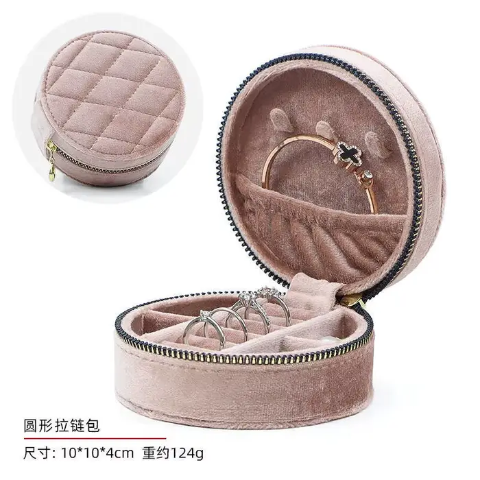 Boîte à bijoux à la mode, multifonctionnelle, Portable et exquise avec couvercle rabattable à fermet