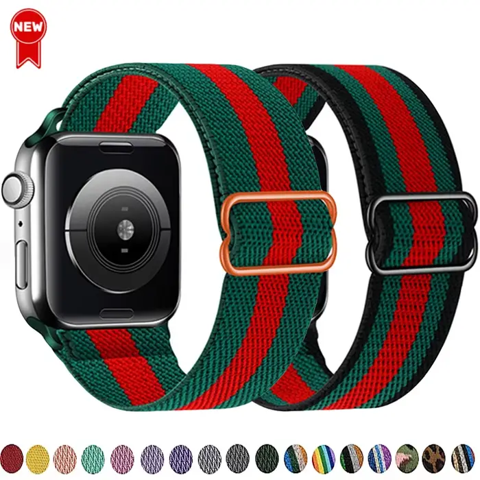 Bracelet pour bracelet de montre Apple 49mm 44mm 40mm 45mm 41mm 42mm 38mm bracelet en Nylon élastique réglable iWatch série 8 se 7 6 5 9 Ultra