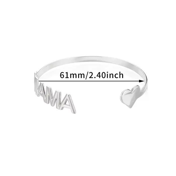 Ensemble de bijoux pour la fête des mères pour femmes, bracelets ouverts en acier inoxydable, access