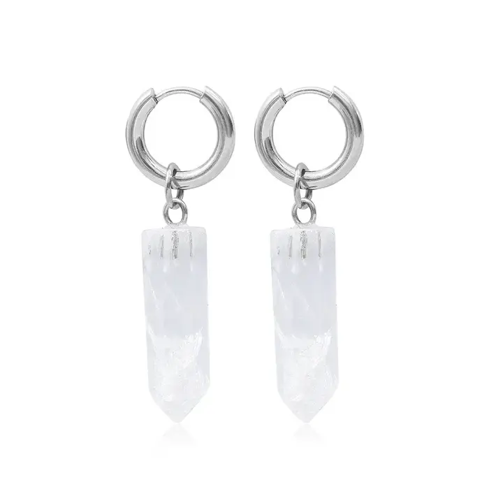 Boucles d'oreilles en cristal de couleur claire
