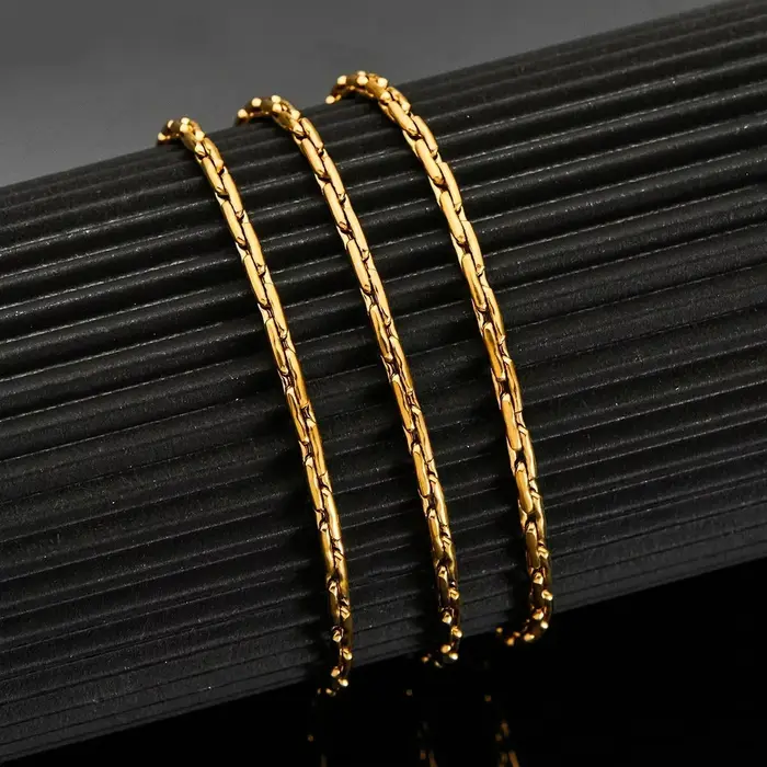 Collier ras du cou étanche en acier inoxydable, chaîne à maillons couleur or Noble, bijoux de haute qualité